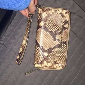 Michael Kors python wristlet wallet